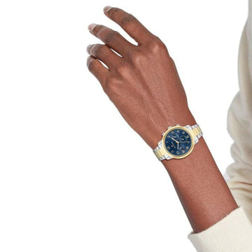 Γυναικείο ρολόι Tommy Hilfiger Isabel 1782524 με δίχρωμο ασημί-χρυσό ατσάλινο μπρασελέ και μπλε καντράν διαμέτρου 38mm.